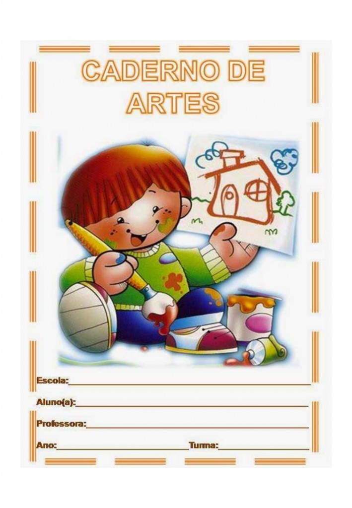 Capa De Caderno Colorido De Artes Atividades Para A Educação Infantil Cantinho Do Saber 0480