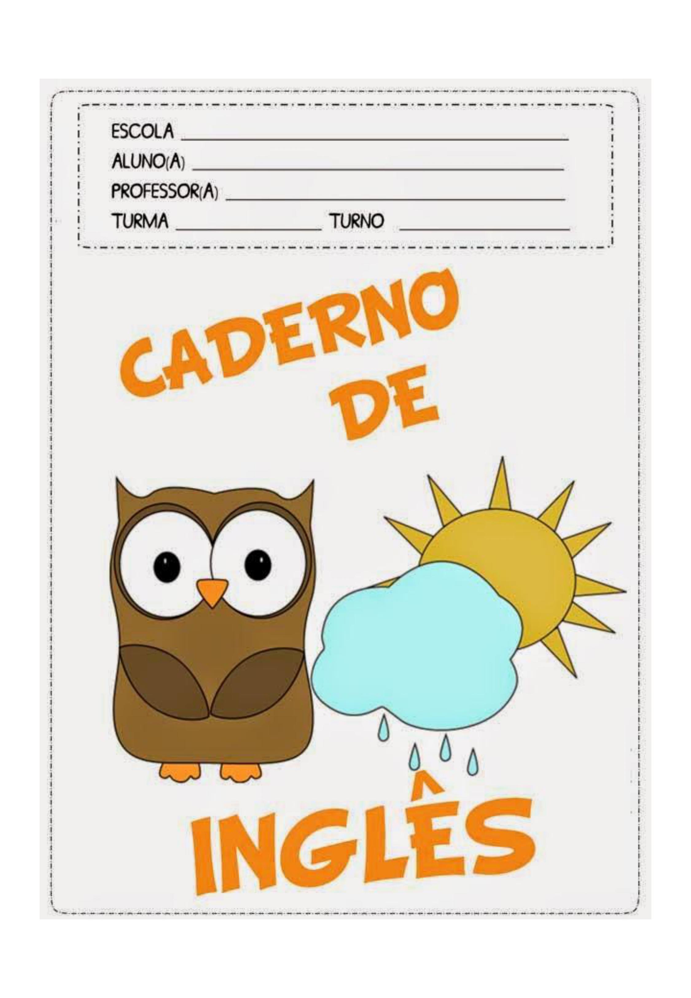 Capa De Ingl s Para Imprimir ZULEDU