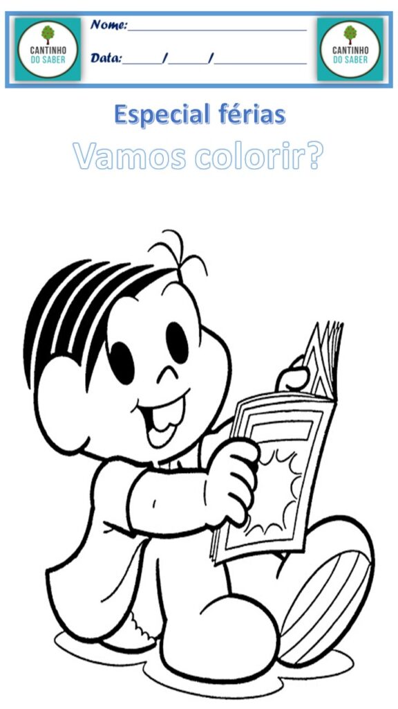 Tabuadas Para Colorir da Turma Da Mônica - Atividades Educativas
