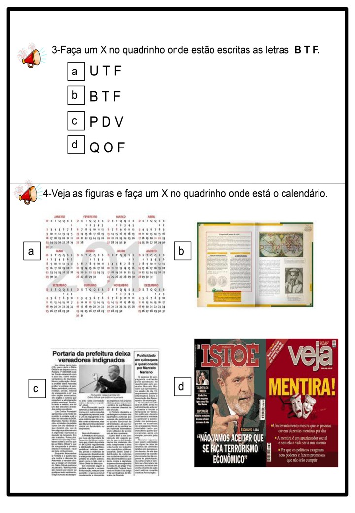 Avaliação Diagnóstica para o º Ano de Português