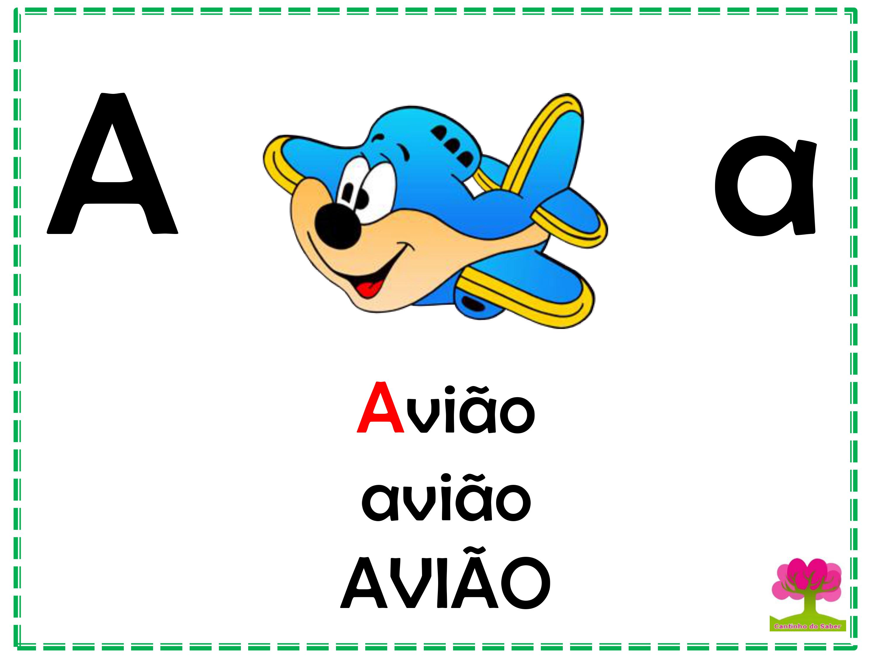 Alfabeto Colorido em Letra Bastão para Imprimir A