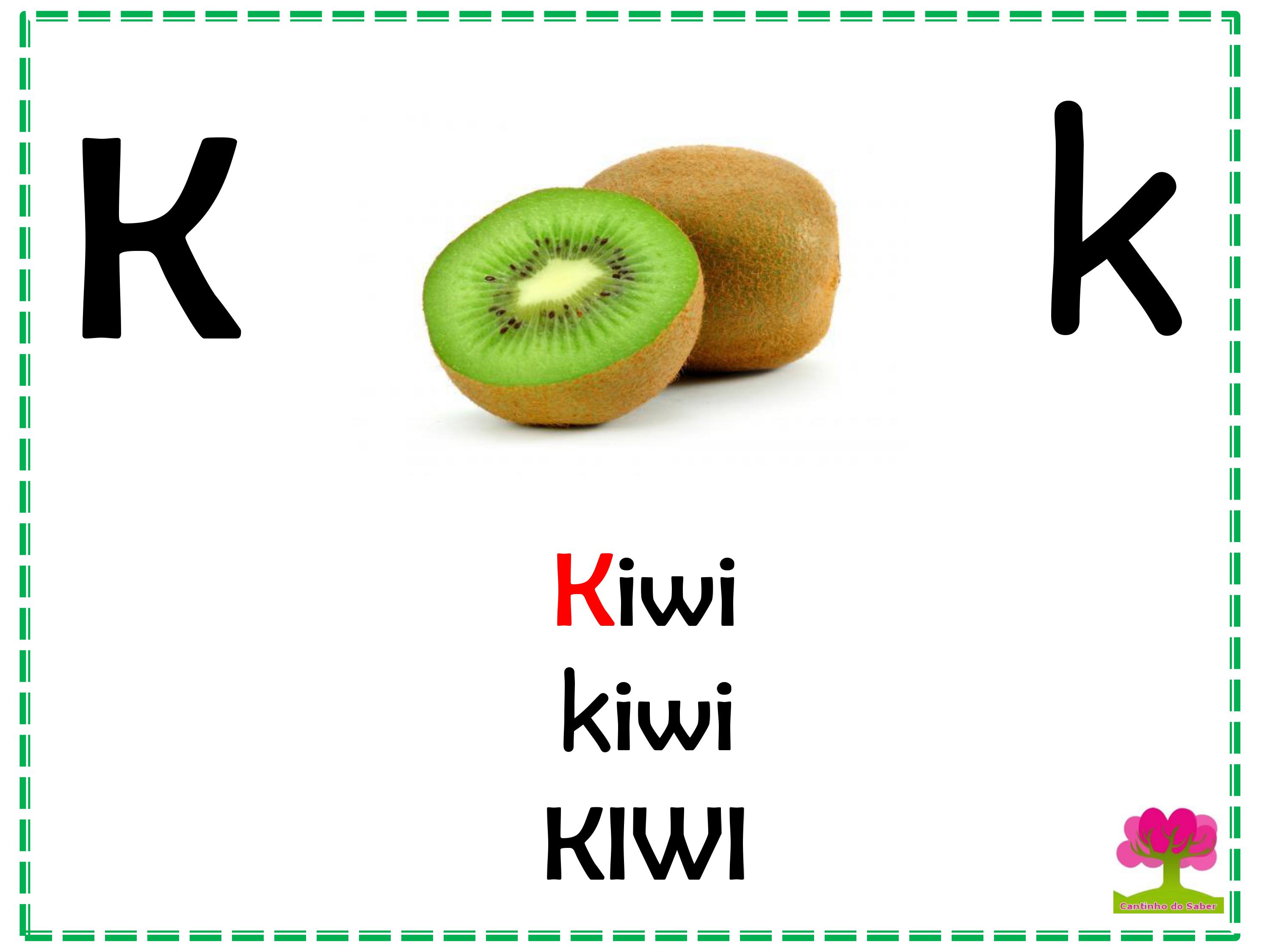 Alfabeto Colorido em Letra Bastão para Imprimir K