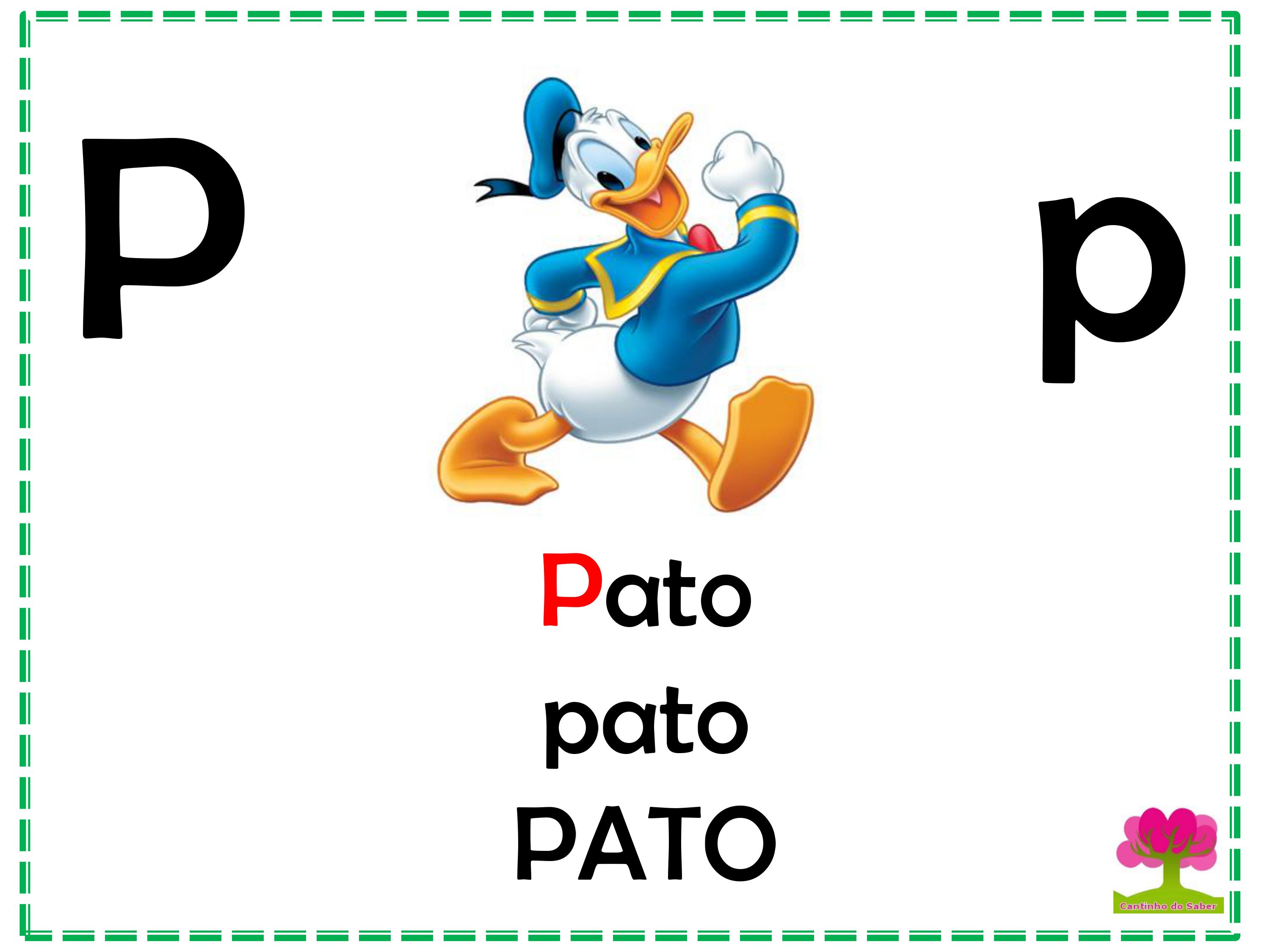 Alfabeto em Letra Bastão para Imprimir P
