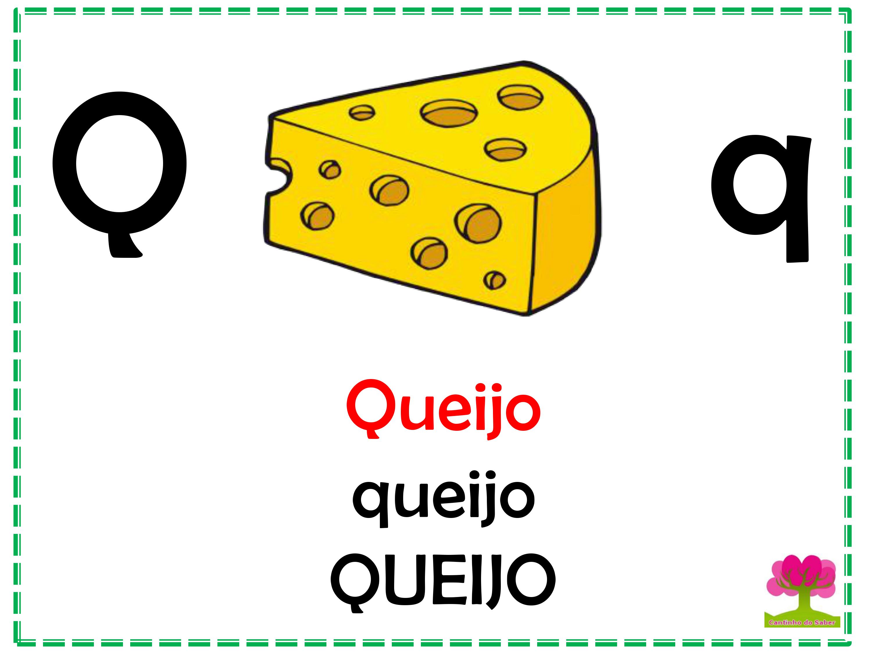 Alfabeto em Letra Bastão para Imprimir Q