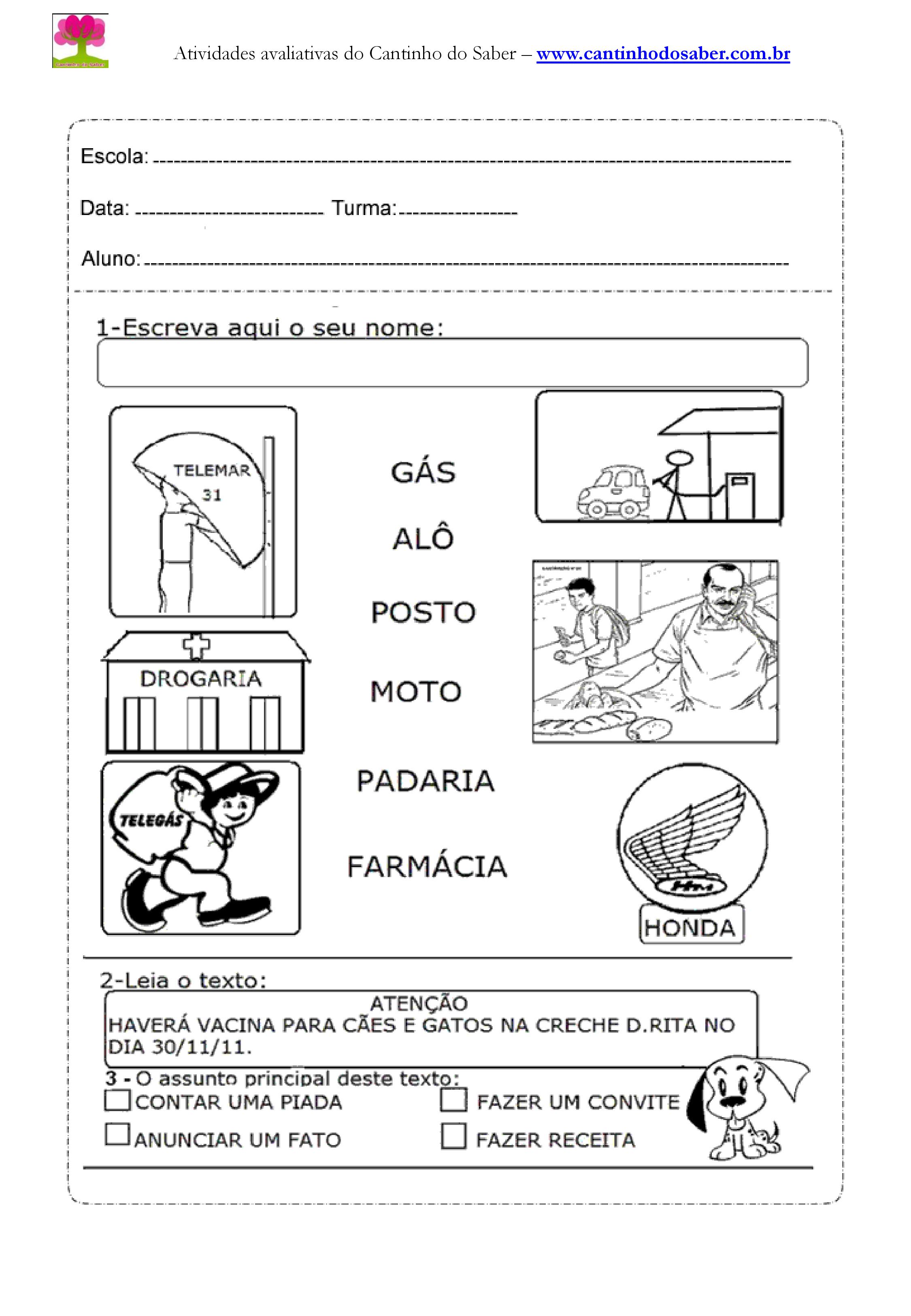 Atividades Ludicas De Portugues Para Imprimir So Escola Images