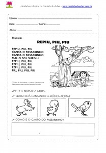 Atividade de Português para o segundo ano