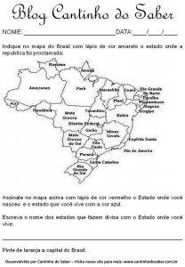 Atividades da proclamação da república
