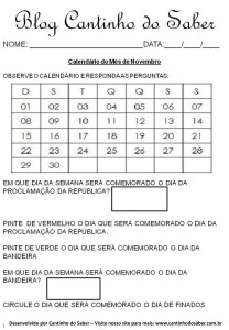 Atividades da proclamação da república