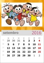 Calendário 2016 da Turma da Mônica para imprimir