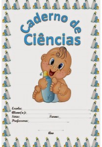 capa de caderno colorido de ciências