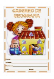 capa de caderno colorido de geografia