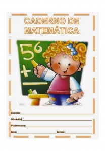 capa de caderno colorido de matemática