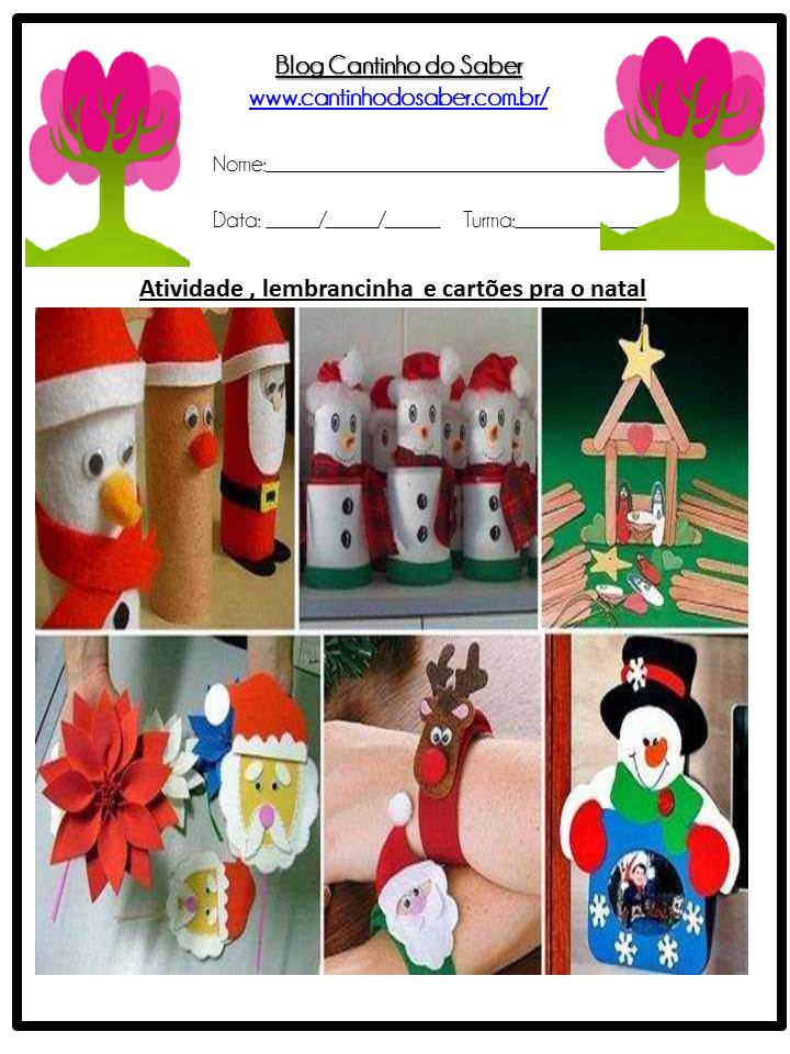 Arquivos imprimir lembrancinhas do natal - Página 8 de 8 - Atividades para  a Educação Infantil - Cantinho do Saber