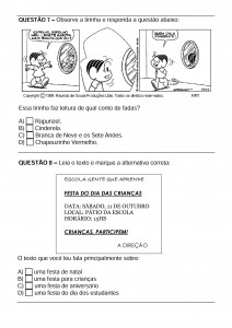 Simulado de matemática para o terceiro ano do ensino fundamental