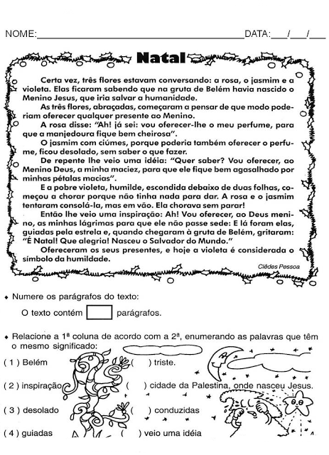 Arquivos Textos - Página 2 de 2 - Atividades para a Educação Infantil -  Cantinho do Saber
