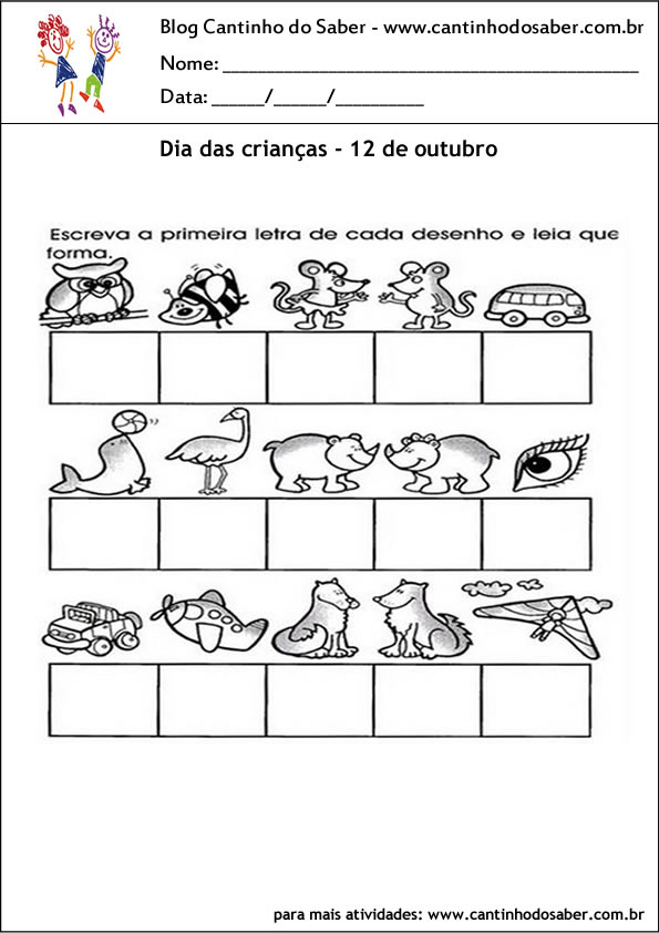 Arquivos diagrama - Atividades para a Educação Infantil - Cantinho