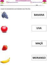 Atividade sobre alimentação saudável.