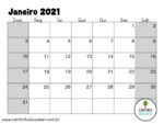 Calendário 2021 para imprimir com 1 mês por página