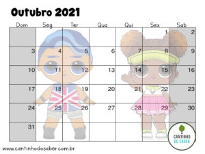 calendario lol surprise outubro 2021