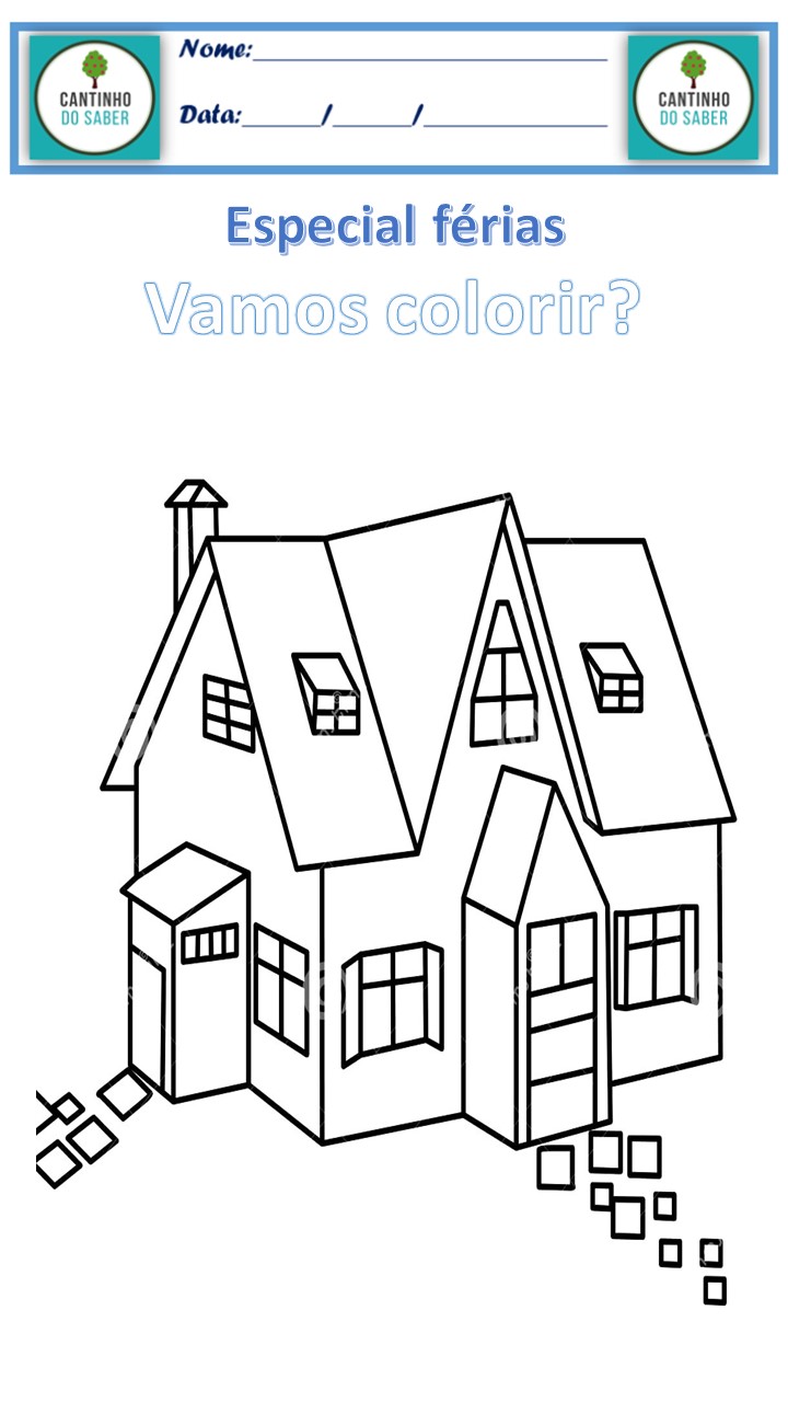 Desenhos de Casas para Colorir e Pintar - Desenhos Para Colorir