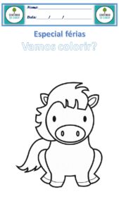 desenho para colorir cavalinho