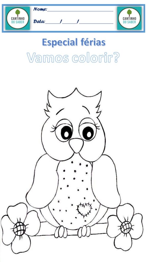 desenho para colorir coruja