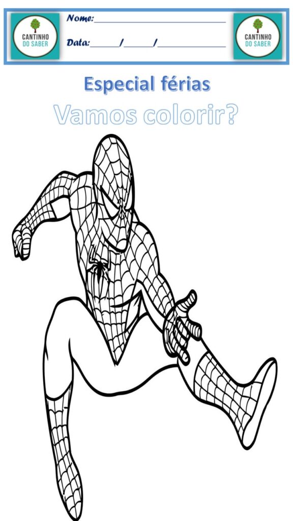 desenho para colorir homem aranha