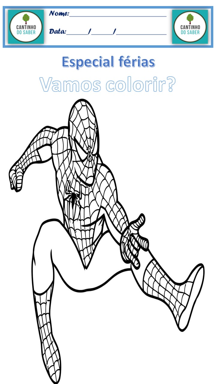 desenho para colorir homem aranha - Atividades para a Educação Infantil -  Cantinho do Saber