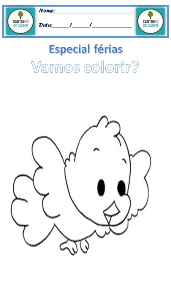 desenho para colorir passarinho