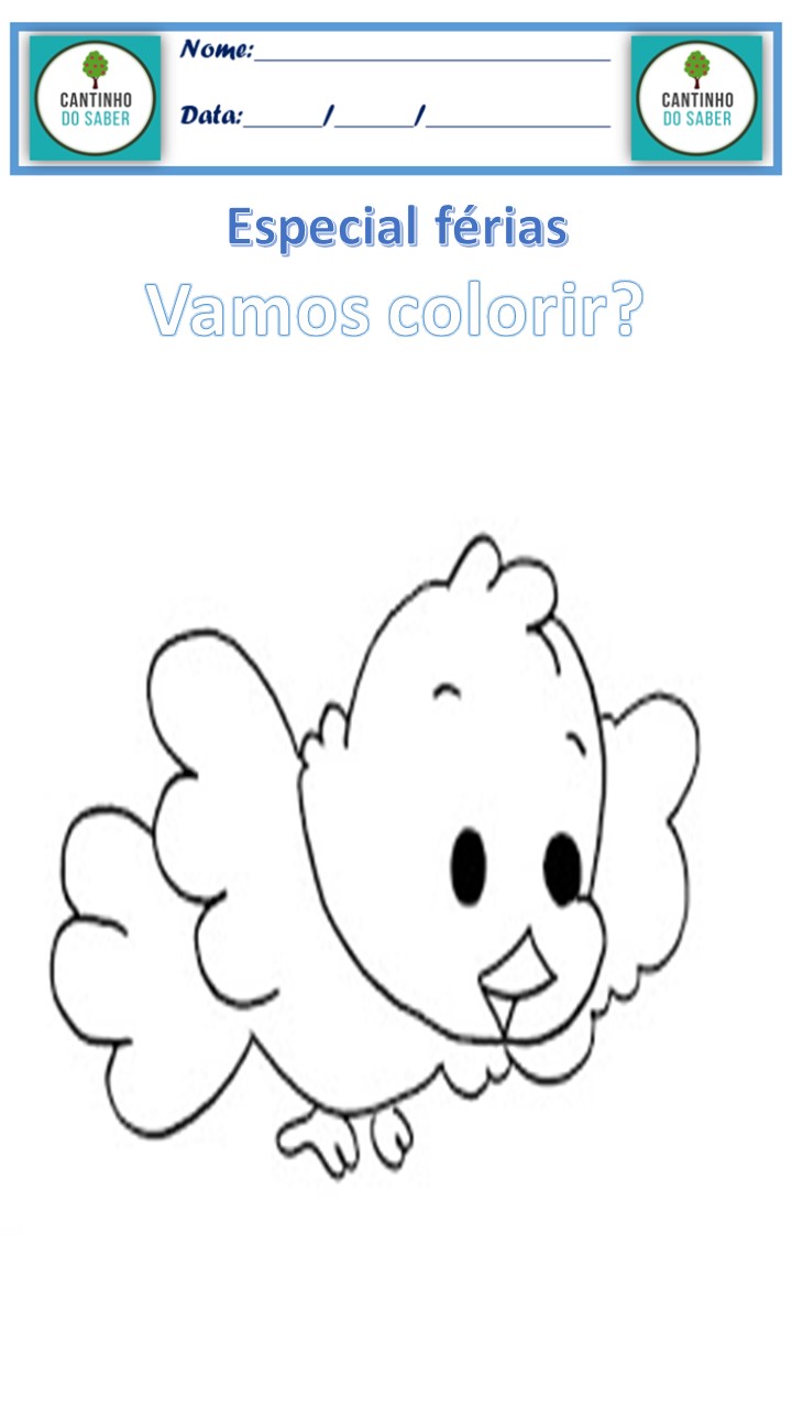 Desenho de Cabeça de pássaro de desenho animado para colorir