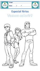 desenho para colorir personagens teen