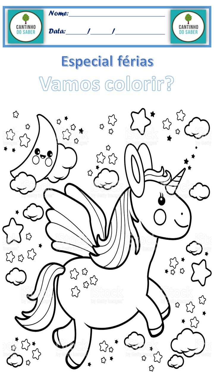 Desenhos de unicórnio para colorir para crianças - Unicórnios