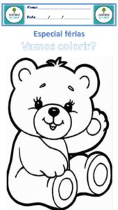 desenho para colorir urso