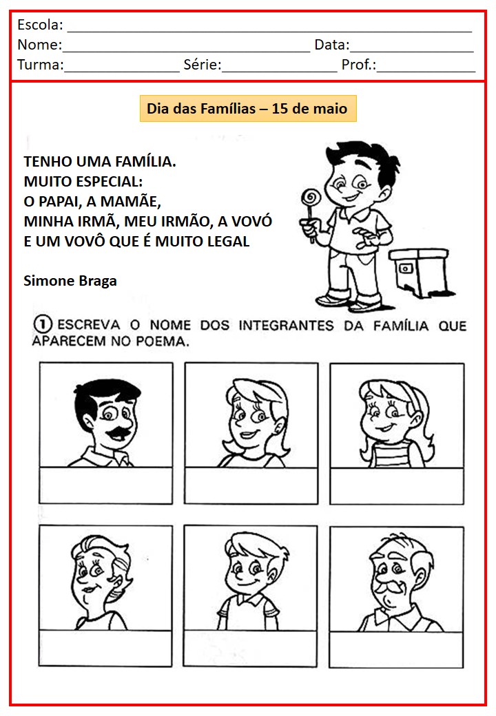 Arquivos Dia das Famílias - Atividades para a Educação Infantil ...