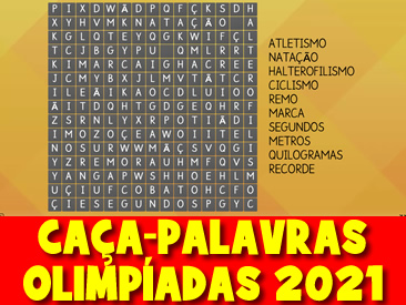 CAÇA-PALAVRAS OLIMPIADAS 2021