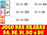 Jogo das sílabas com imagens – Sílaba DA, DE, DI, DO e DU