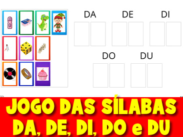 Arquivos jogo das sílabas da - Atividades para a Educação Infantil -  Cantinho do Saber