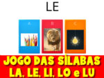 Jogo das sílabas com imagens – Sílaba LA, LE, LI, LO e LU