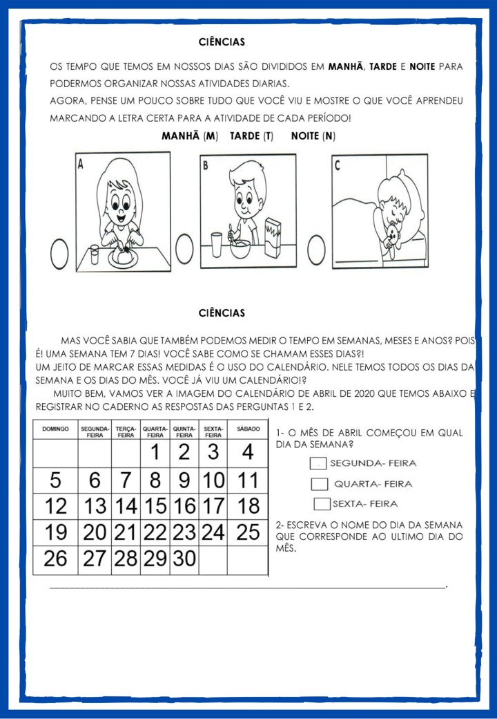 Apostila De Atividades De Ci Ncias Para O Ano Atividades Para A Educa O Infantil Cantinho