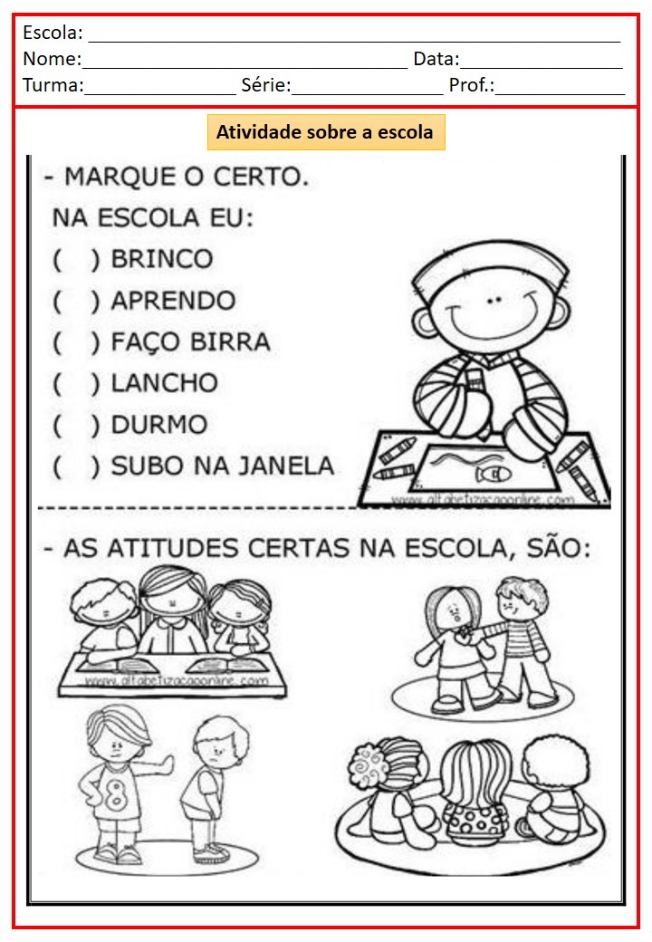 APOSTILA DE CONHECIMENTOS GERAIS EDUCAÇÃO INFANTIL E ENSINO FUNDAMENTAL -  Atividades para a Educação Infantil - Cantinho do Saber