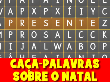 Caça-Palavras sobre o Natal