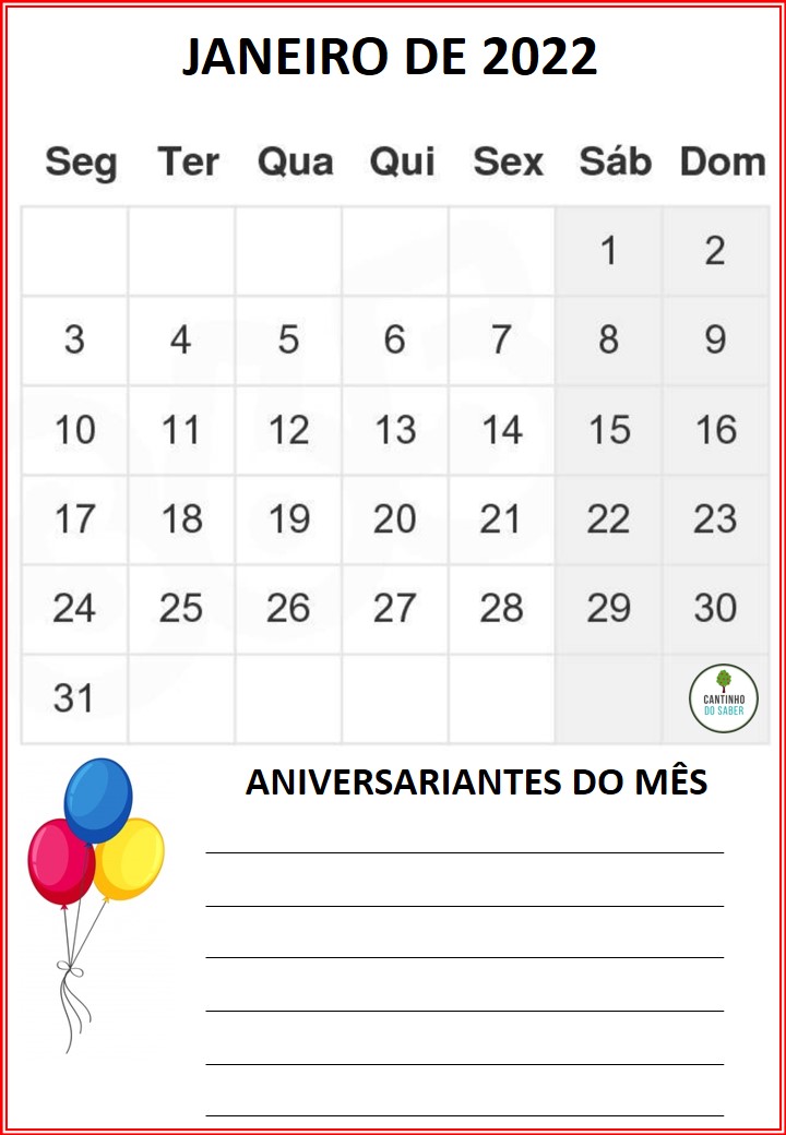 calendario 2022