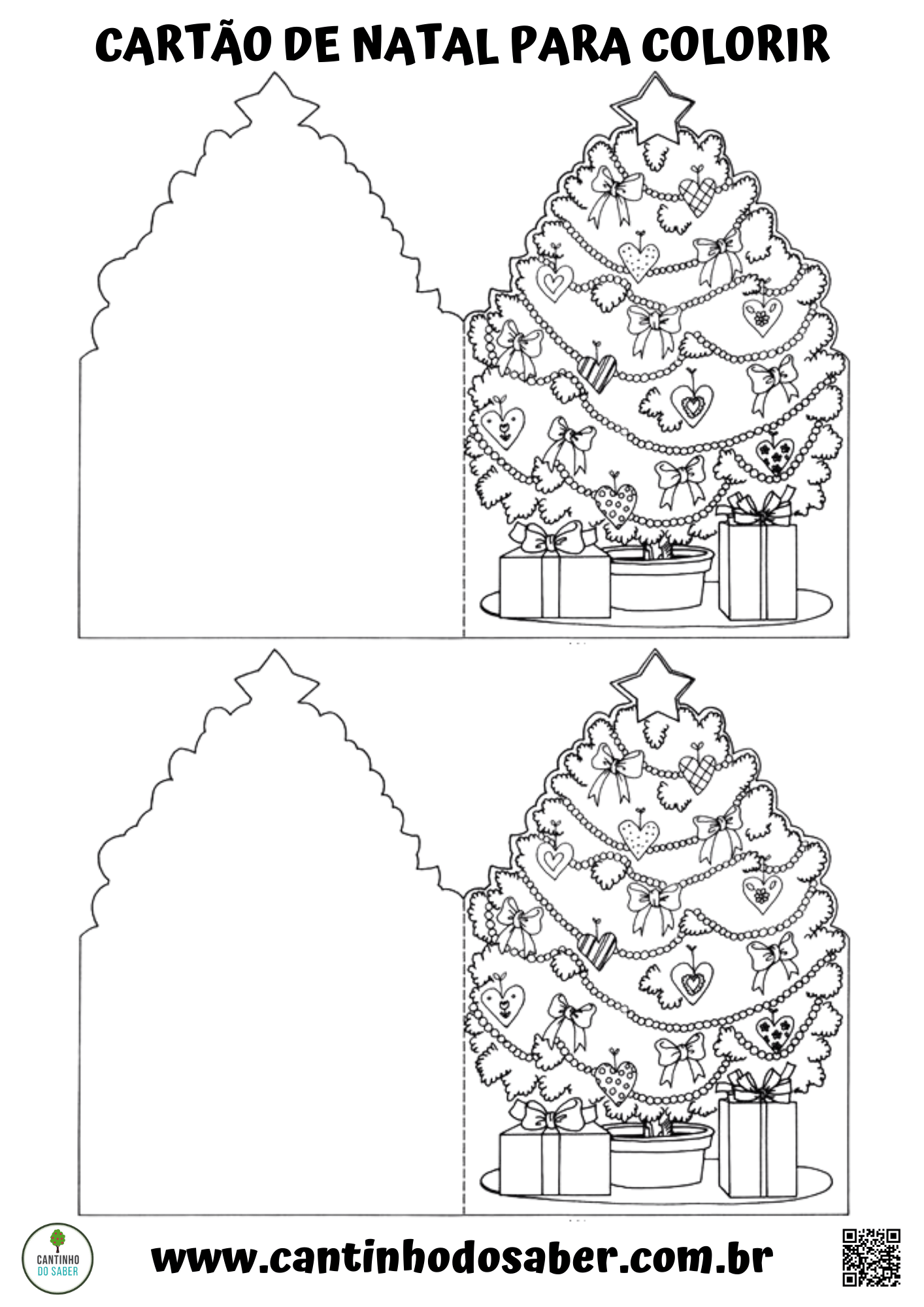 Desenhos de Natal para colorir - Cantinho do EVA