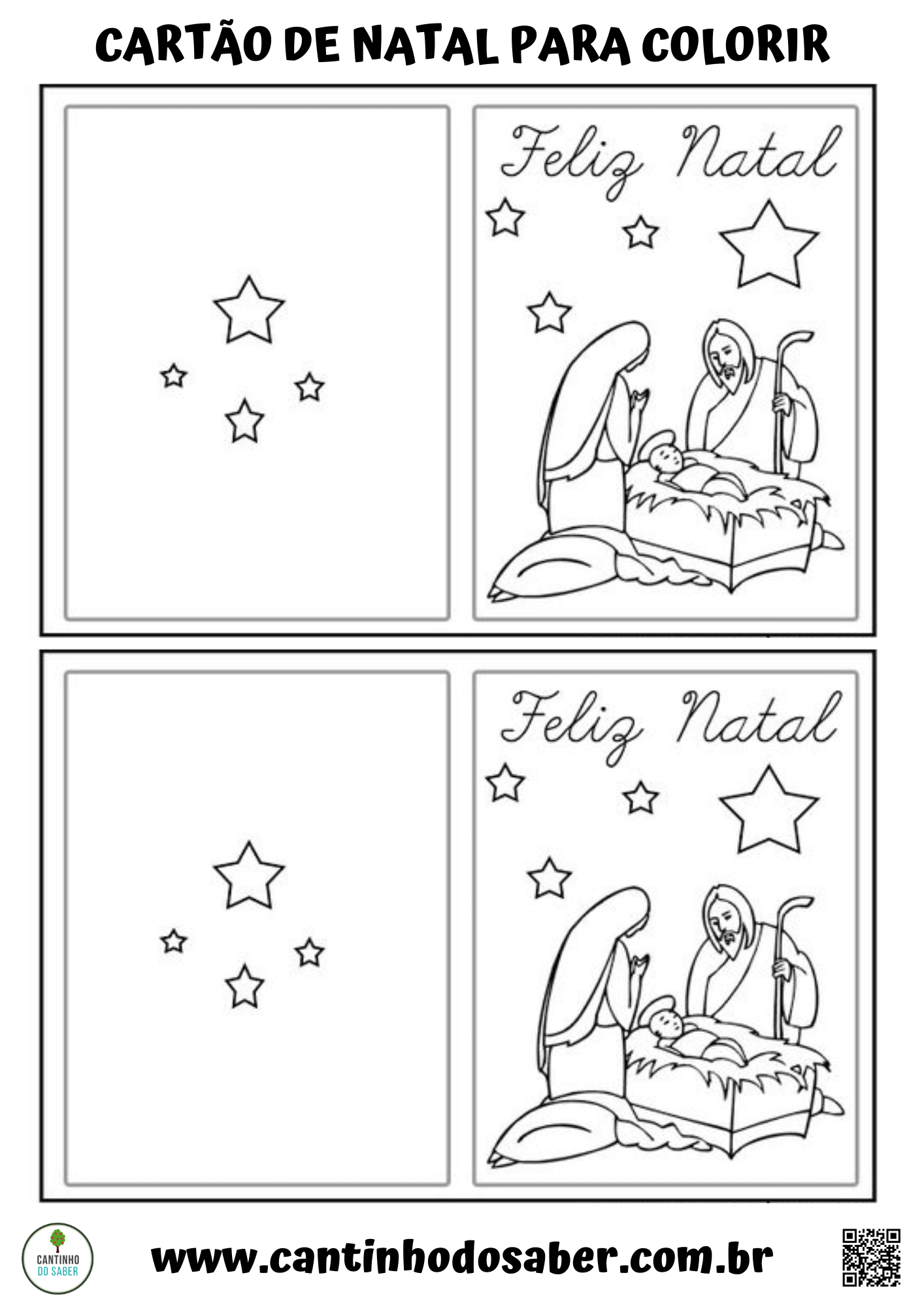 desenho para colorir natal - Cantinho do EVA