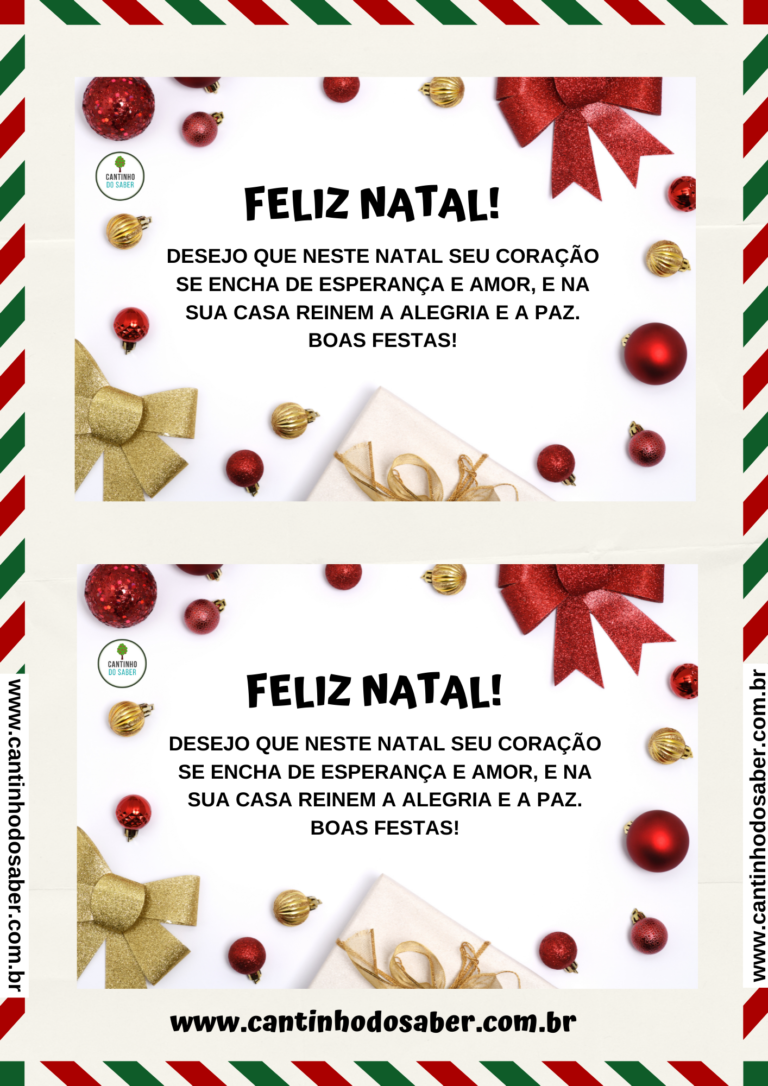 CARTÃO DE NATAL MODELO 2 - Atividades para a Educação Infantil ...