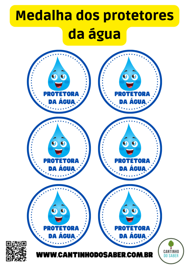 Medalha - Protetores da Água - para o Dia da Água