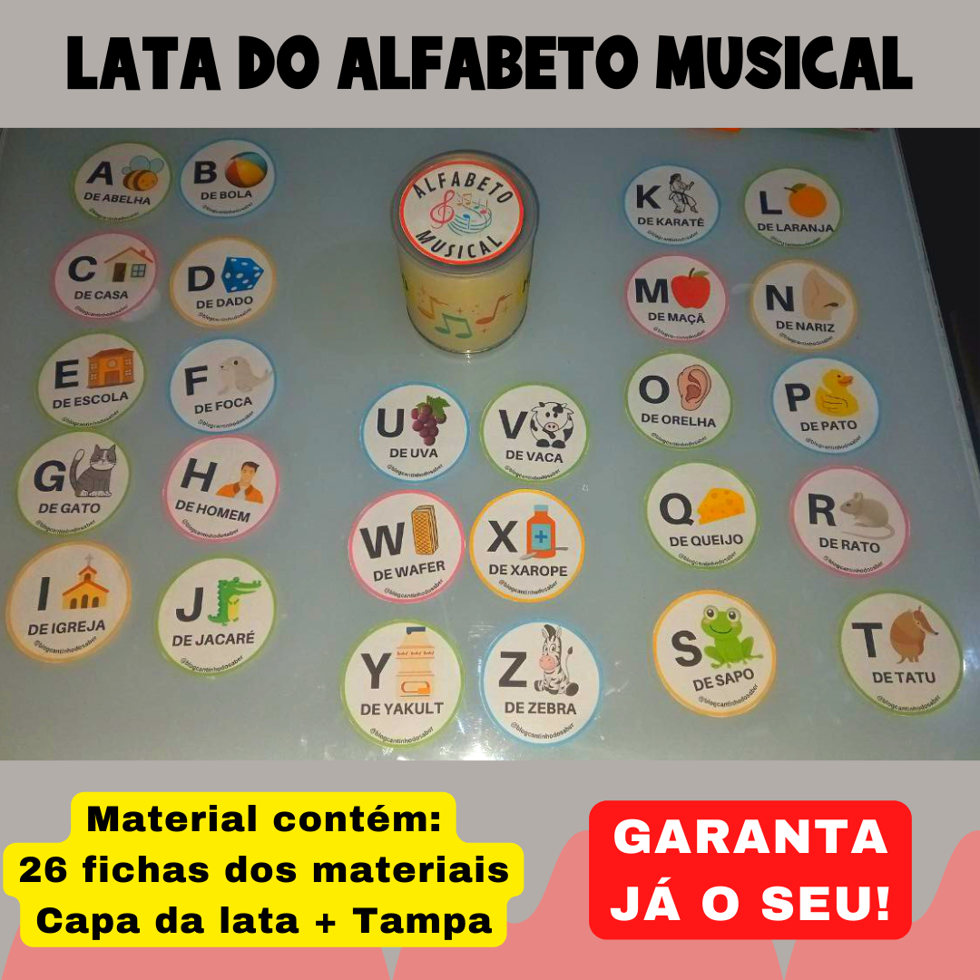 Arquivos alfabeto - Atividades para a Educação Infantil - Cantinho do Saber