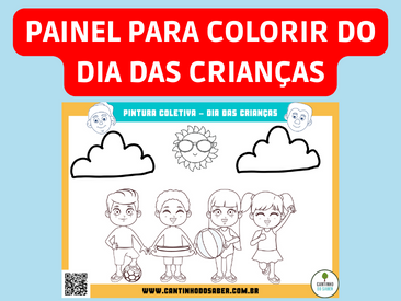Caderno de Desenho Lembrancinha de Colorir Dia das Crianças