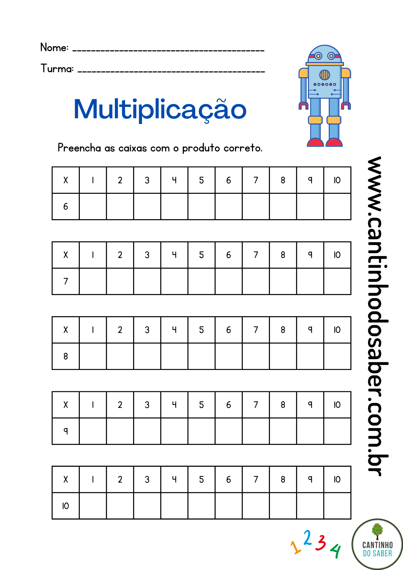 AVALIAÇÃO DIAGNÓSTICA PARA 4 ANO DE MATEMÁTICA - Atividades para a Educação  Infantil - Cantinho do Saber