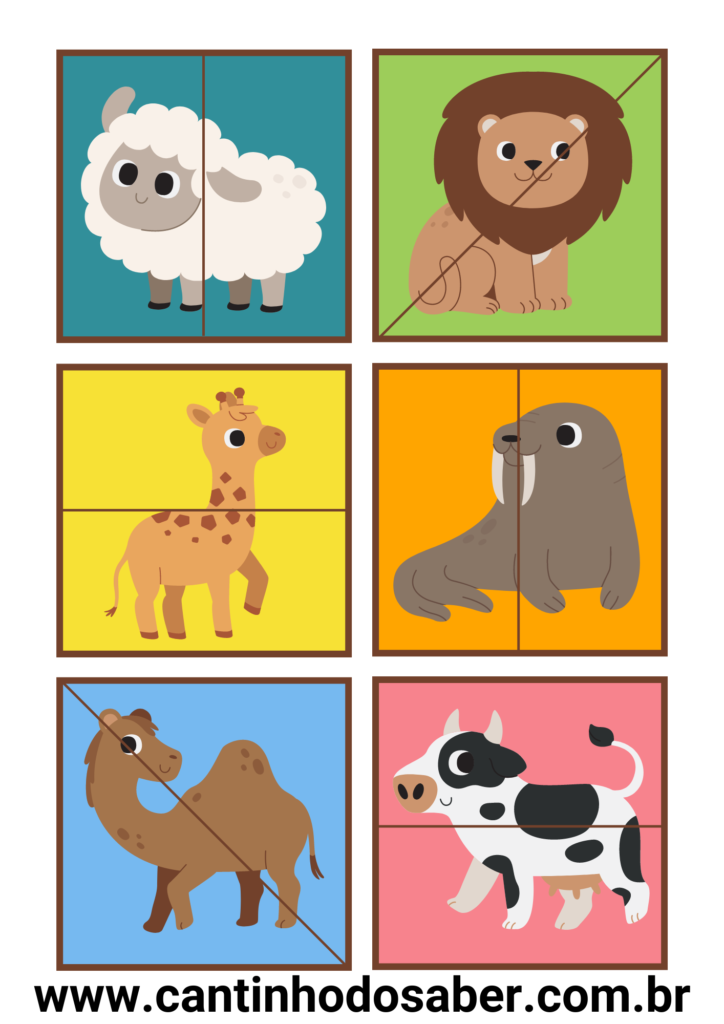 Animais Quebra-cabeças para Crianças, Jogos Gratuitos de